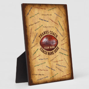 Geschenke für Fußballtrainer, Fußball-Trainer-Plaq Fotoplatte