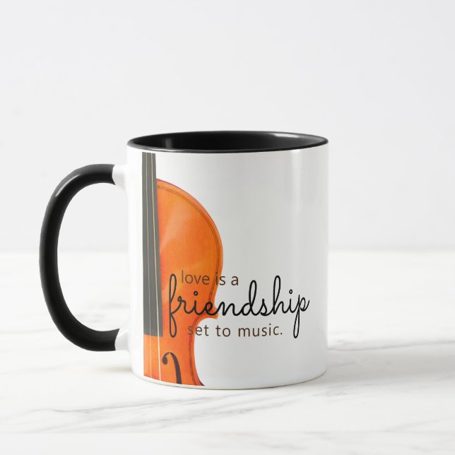 Geschenke für Geiger - Liebe Geige Tasse (Links)
