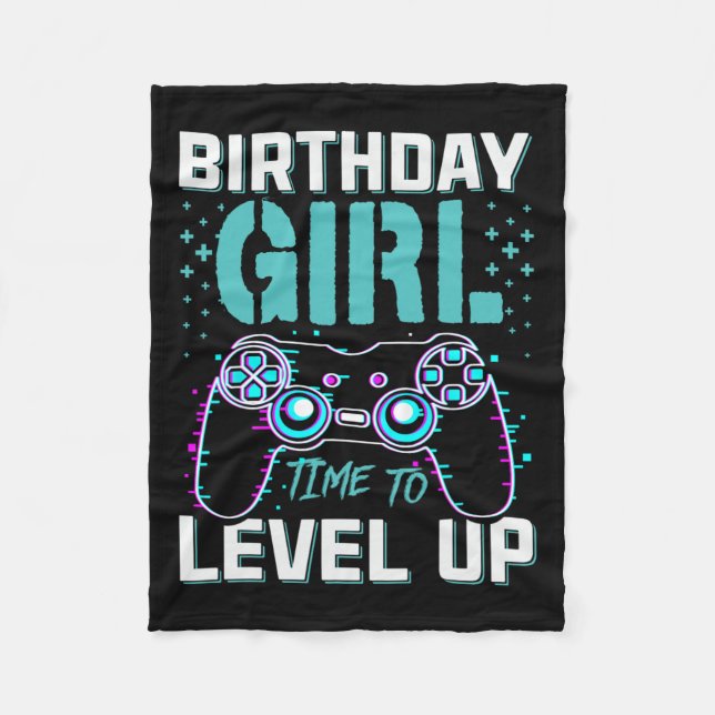 Geschenke für Girl Time to Level Up Cool Video Gam Fleecedecke (Vorderseite)