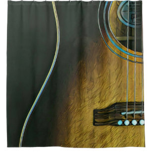 Geschenke für Gitarrenliebhaber Duschvorhang