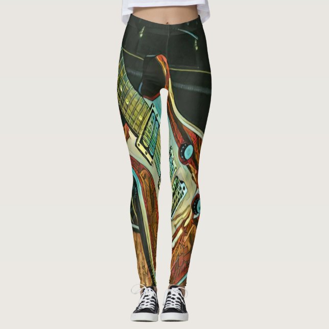 Geschenke für Gitarrist Leggings (Vorderseite)