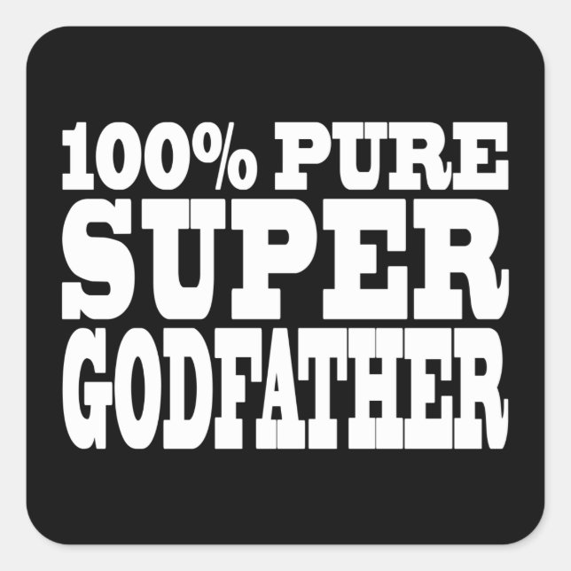 Geschenke für Godvaters: 100% Pure Super Godvater Quadratischer Aufkleber (Vorderseite)