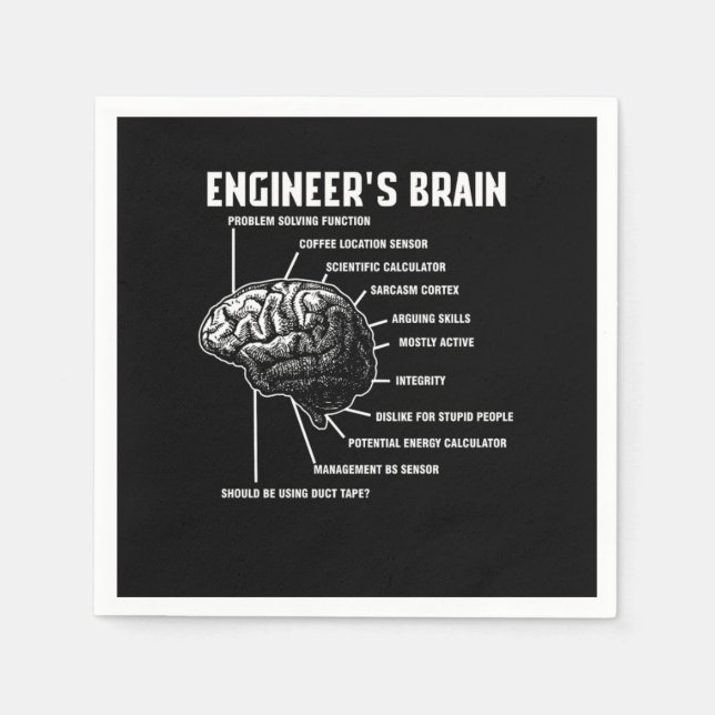 Geschenke für Ingenieure der Gehirntechnik Serviette (Vorderseite)