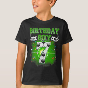 Geschenke für Jungen zum 7. Geburtstag Fußballfan T-Shirt
