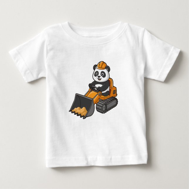 Geschenke für Kinder Baustelle Baggerfahrer Bau Baby T-shirt (Vorderseite)