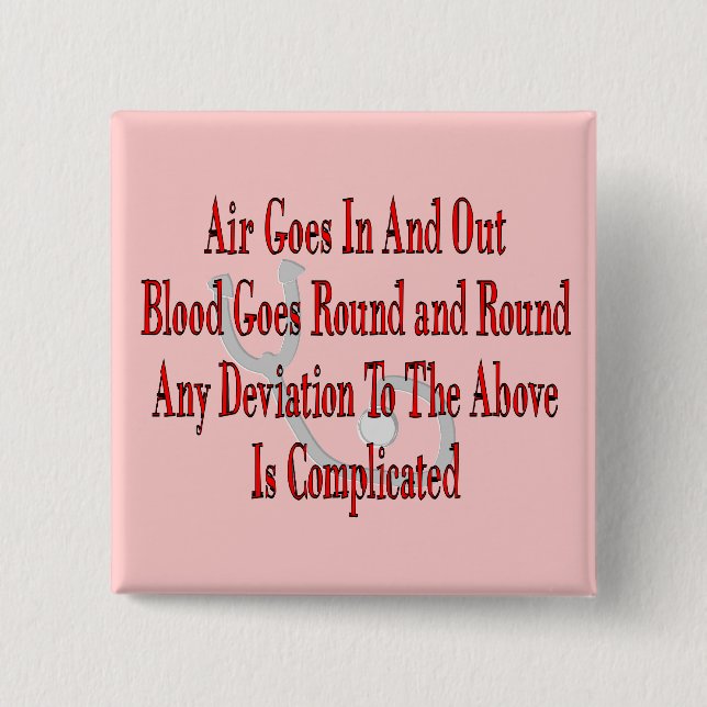 Geschenke für Krankenpflege/Atemtherapie Button (Vorderseite)