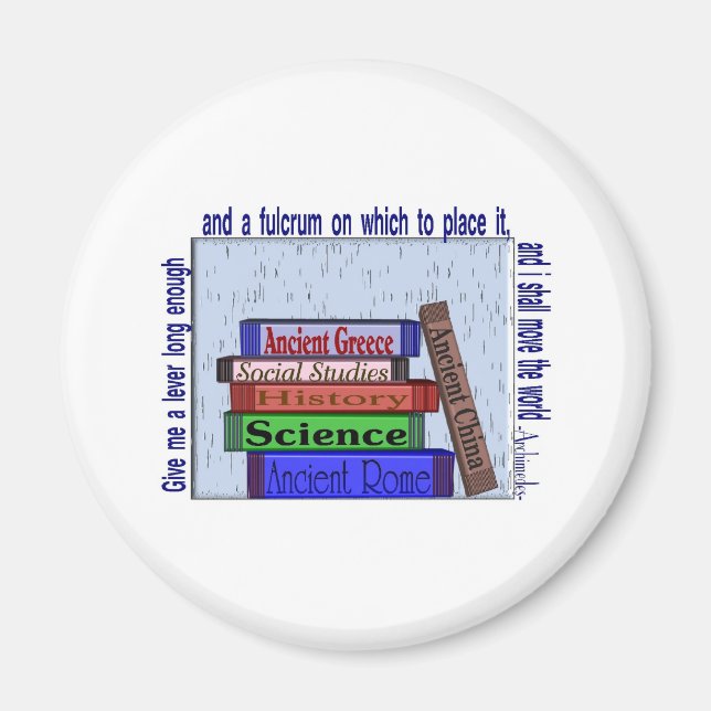 Geschenke für Lehrer, einzigartiges Buchstapeldesi Magnet (Vorne)