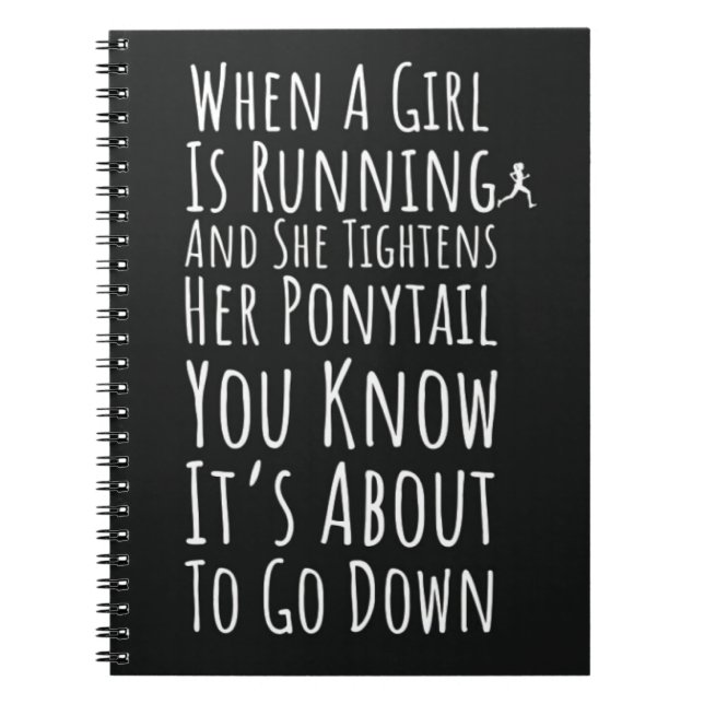 Geschenke für Mädchen für ihre weiblichen Runner K Notizblock (Vorderseite)