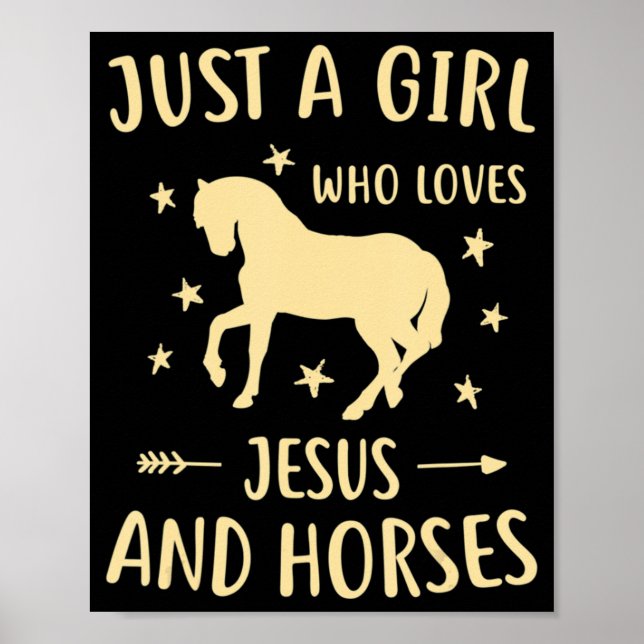 Geschenke für Mädchen und Pferde Poster (Vorne)