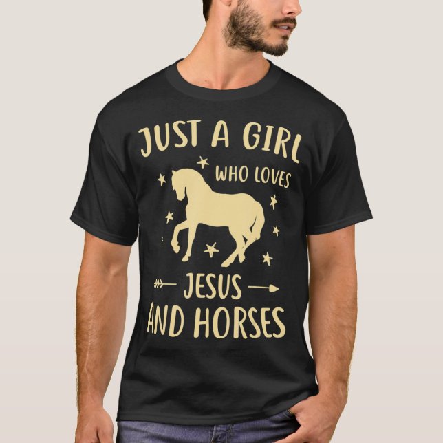 Geschenke für Mädchen und Pferde T-Shirt (Vorderseite)