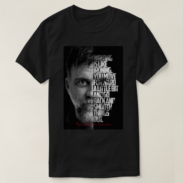 Geschenke für Männer Schwarz und Weiß Paul Thomas  T-Shirt (Design vorne)