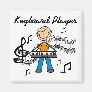 Geschenke für männliche Stockfigur-Keyboarder Magnet