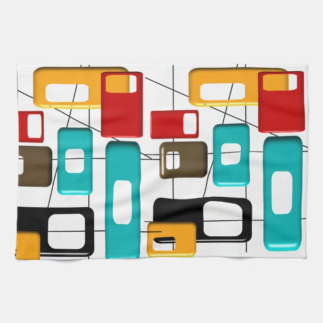 Geschenke für modernes geometrisches Design aus de Küchentuch (Horizontal)