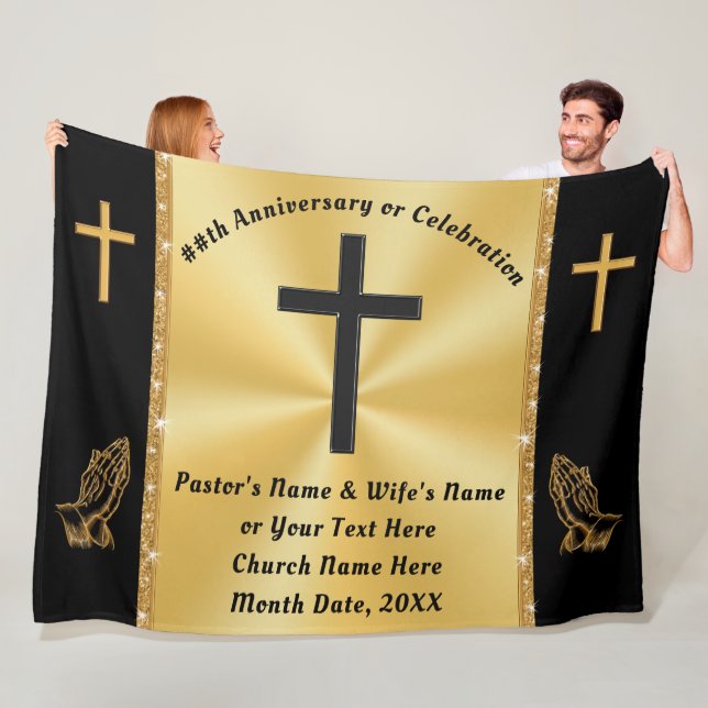 Geschenke für Pastor und Ehefrau Jahrestag, Fleecedecke (Beispiel)