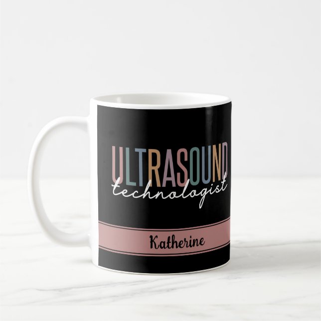 Geschenke für personalisierte Ultraschalltechniker Kaffeetasse (Links)