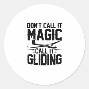 Geschenke für Segelflieger Runder Aufkleber
