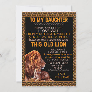 Geschenke für Töchter   Brief an meine Tochter von Einladung