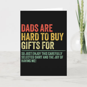 Geschenke für Väter, für die schwer zu kaufen ist  Karte