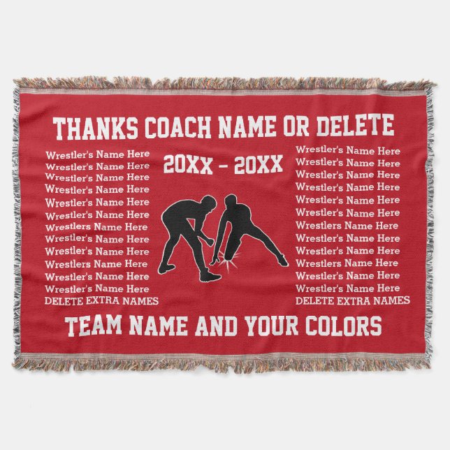 Geschenke für Wrestling-Trainer, Ihre FARBEN und Decke (Vorderseite)