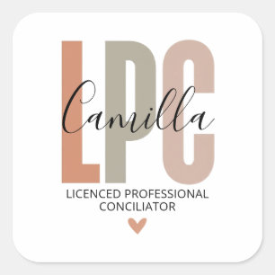 Geschenke für zugelassene Berufsberater, LPC-Thera Quadratischer Aufkleber