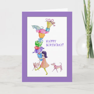 Geschenke Girl Geburtstagskarte Karte