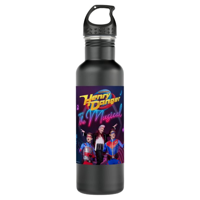 Geschenke Idee Henry gefährden das musikalische PN Edelstahlflasche (Vorderseite)