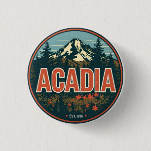 Geschenke im Vintage-Stil aus dem Acadia National  Button
