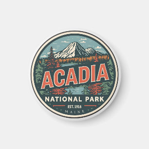 Geschenke im Vintage-Stil aus dem Acadia-Nationalp Magnet