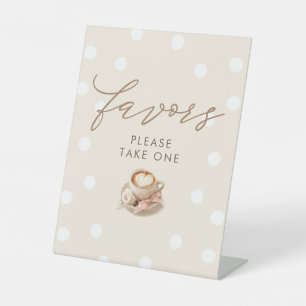 Geschenke Kaffee-Themen-Mädchen-Baby-Party-Tischsc Sockelschild