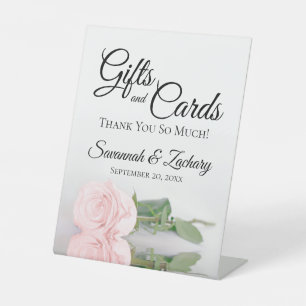 Geschenke & Karten Elegant Rosa Rosa Rose Danke Sockelschild