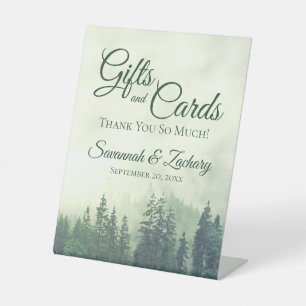 Geschenke & Karten Vielen Dank Foggy Green Pines H Sockelschild