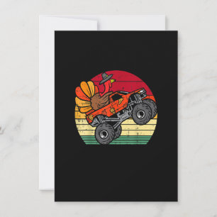 Geschenke Kinder Monster Truck Türkei Sunset Retro Einladung