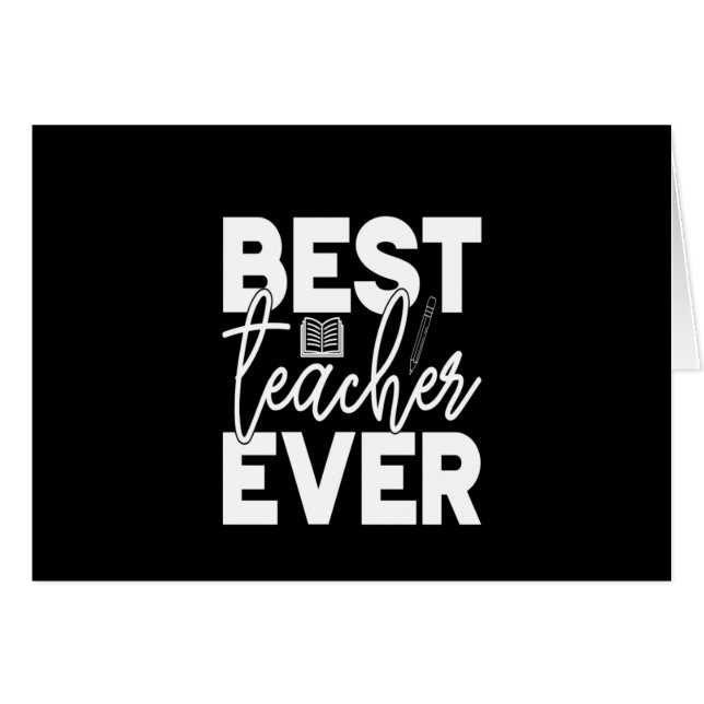 Geschenke Lehrer | Bester Lehrer je (Vorderseite (Horizontal))