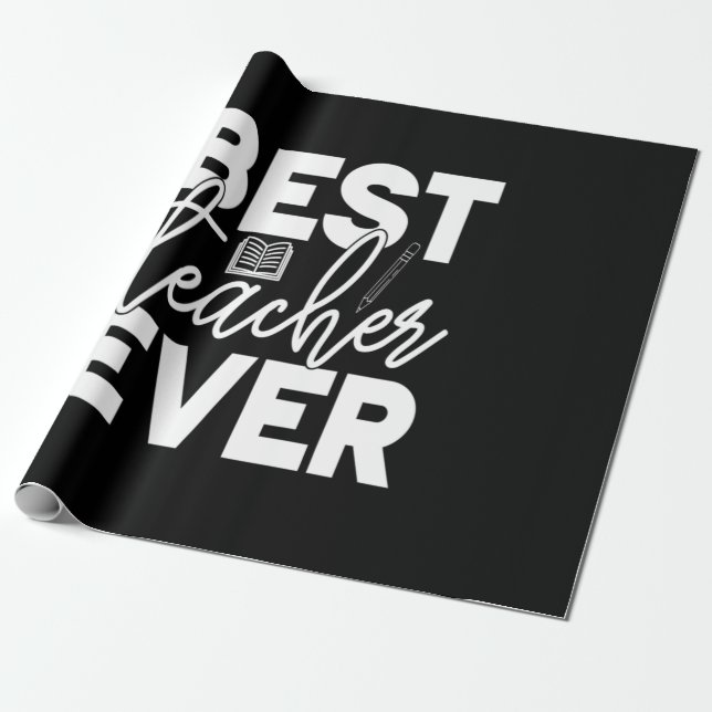 Geschenke Lehrer | Bester Lehrer je Geschenkpapier (Ungerollt)