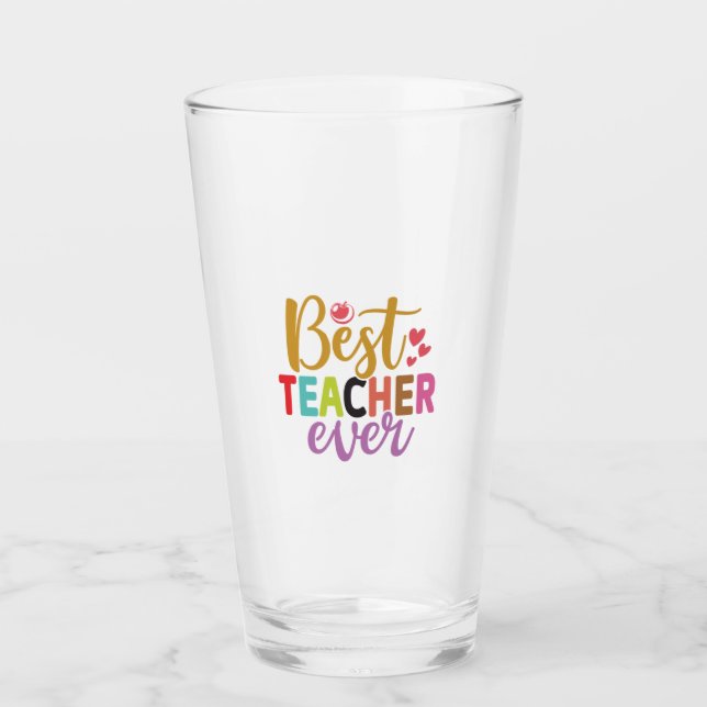 Geschenke Lehrer | Bester Lehrer je Glas (Vorderseite)