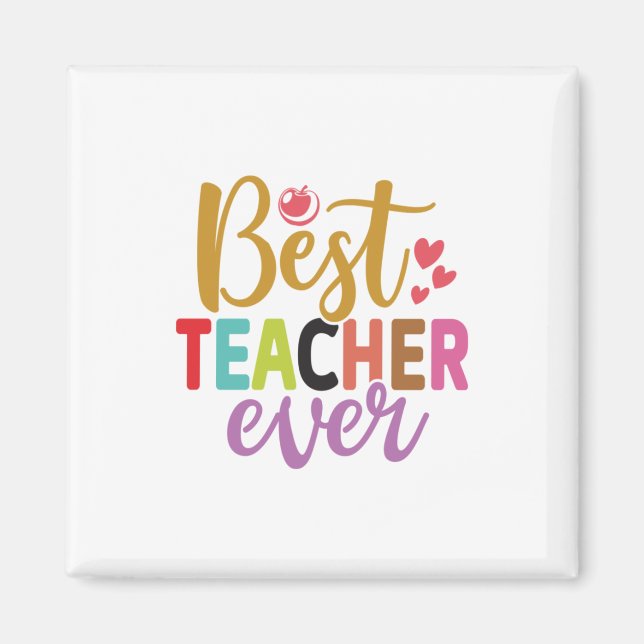 Geschenke Lehrer | Bester Lehrer je Magnet (Vorne)