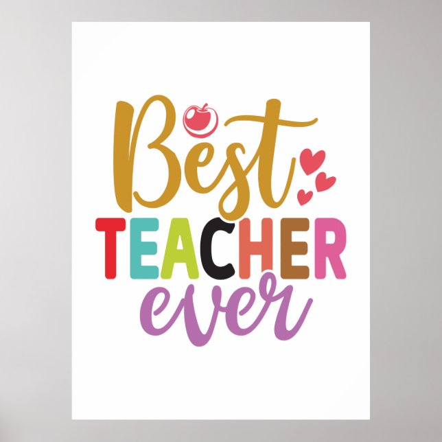 Geschenke Lehrer | Bester Lehrer je Poster (Vorne)