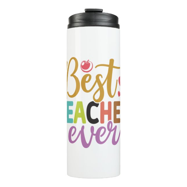 Geschenke Lehrer | Bester Lehrer je Thermosbecher (Vorderseite)