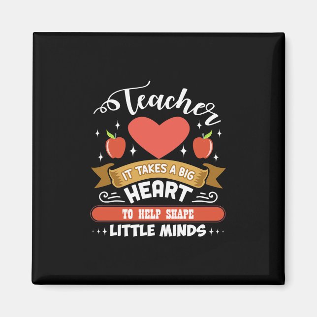 Geschenke Lehrer | Big Heart Teacher Magnet (Vorne)