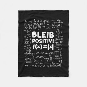 Geschenke Lehrer Bleib Positiv Math Teacher Fleecedecke