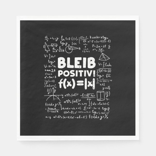 Geschenke Lehrer | Bleib Positiv Math Teacher Serviette (Vorderseite)