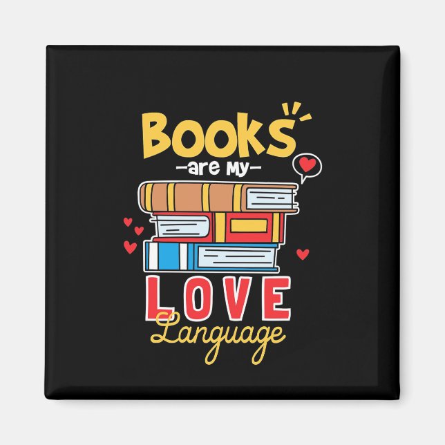 Geschenke Lehrer | Bücher sind meine Liebe Magnet (Vorne)