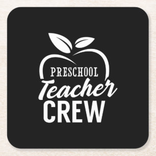 Geschenke Lehrer Crew für Lehrkräfte im Vorschul Rechteckiger Pappuntersetzer