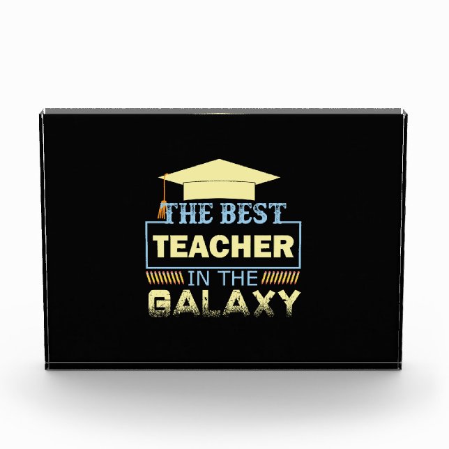 Geschenke Lehrer | Der beste Lehrer der Galaxie Fotoblock (Vorderseite)