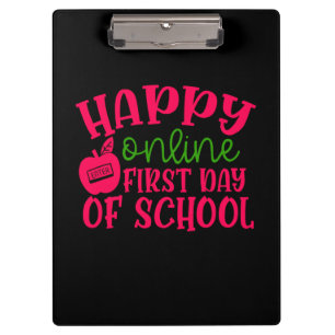 Geschenke Lehrer Happy Online erster Schultag Klemmbrett