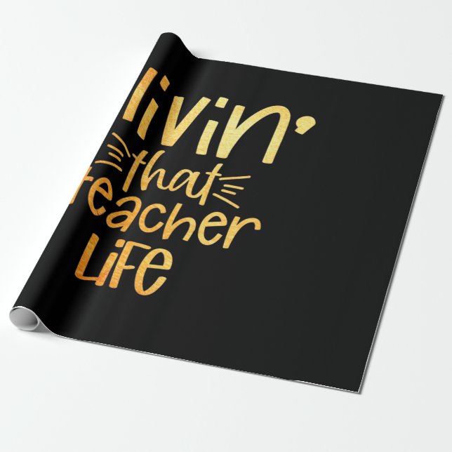Geschenke Lehrer | Leben dieses Lehrers Geschenkpapier (Ungerollt)