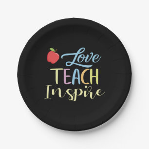 Geschenke Lehrer   Liebe Teach Inspirier Pappteller