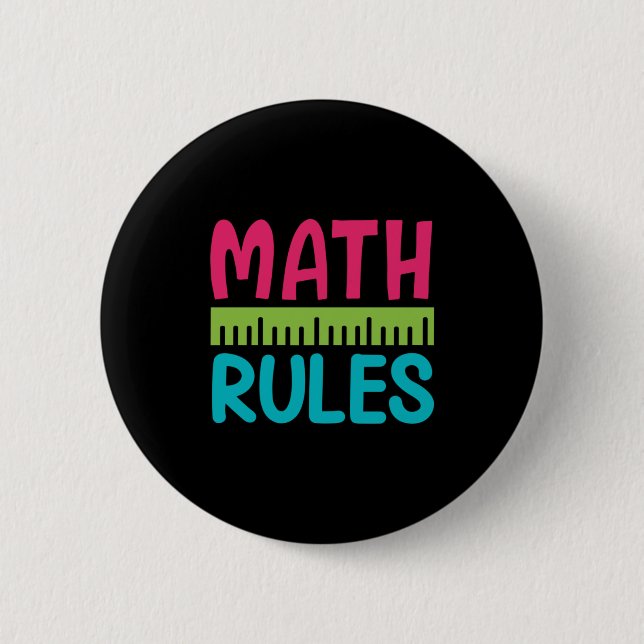 Geschenke Lehrer | Math Rules Button (Vorderseite)