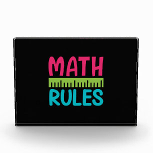 Geschenke Lehrer Math Rules Fotoblock