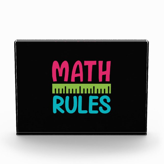 Geschenke Lehrer | Math Rules Fotoblock (Vorderseite)